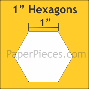 1" Hexagon, 100 Pieces