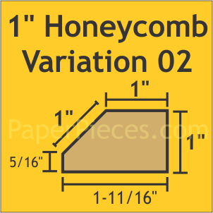 1" Honeycomb Variation Lucy Boston 02, 96 Pieces