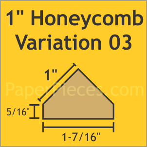 1" Honeycomb Variation Lucy Boston 03, 168 Pieces