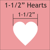 1,5" Heart, 25 Pieces