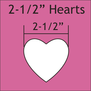 2,5" Heart, 25 Pieces