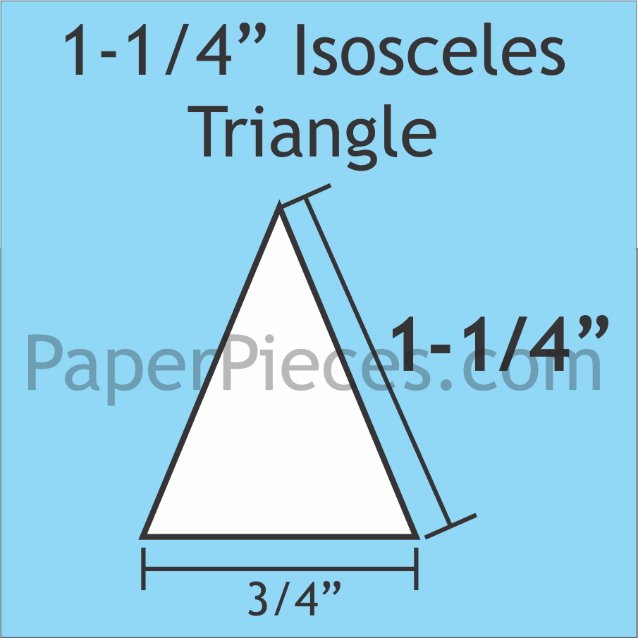 1 1/4" x 3/4" Isosceles Triangles, 104 Pieces