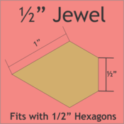 1/2" Jewel, 100 Pieces