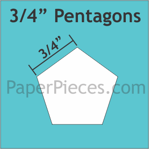 3/4" Pentagon, 112 Pieces