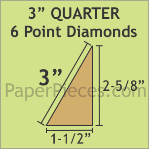 3" Quarter 6-Point Diamond, 80 Pieces