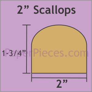 2" Scallop, 45 Pieces