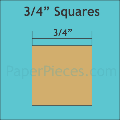 3/4" Square, 100 Pieces
