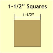 1,5" Square, 100 Pieces