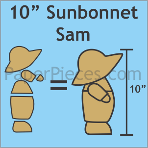 10" Sunbonnet Sam, makes 2