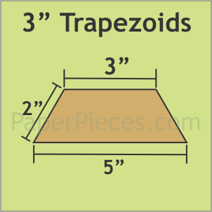 3" Trapezoid, 18 Pieces