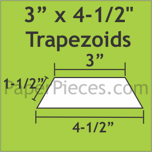 3"x 4,5" Trapezoid, 25 Pieces