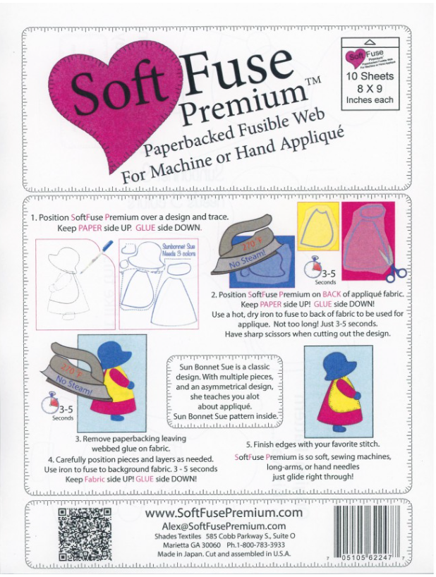 	SHTSFP-SMPK, Soft Fuse Premium Web, 8" x 9", (10 Sheets)