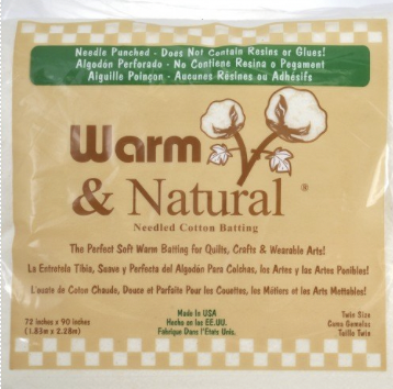 WAC2310, Craft , Warm & Natural Cotton Batting 34" x 45"