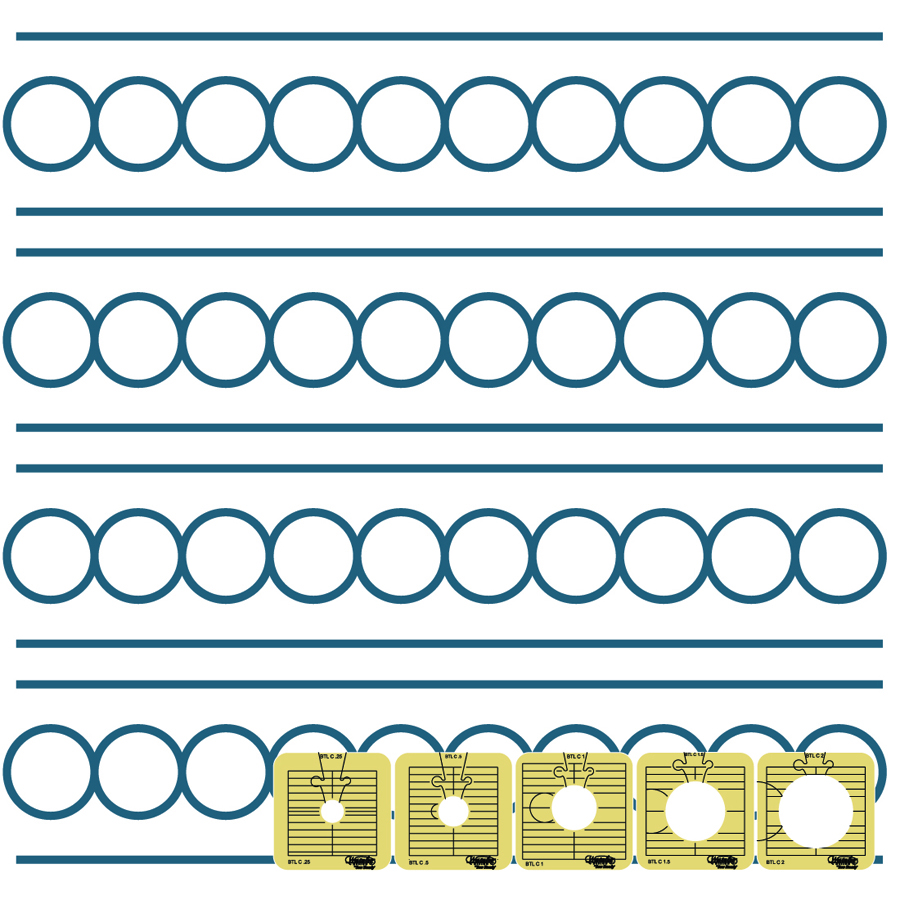 Between the Lines Set (BTL 0.25",0.5",1",1.5",2") Longarm (BTL5SET)