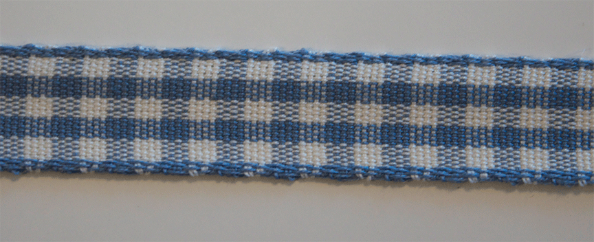 Blue & White Checked Twill (14mm) - 25 meter by Rinske
