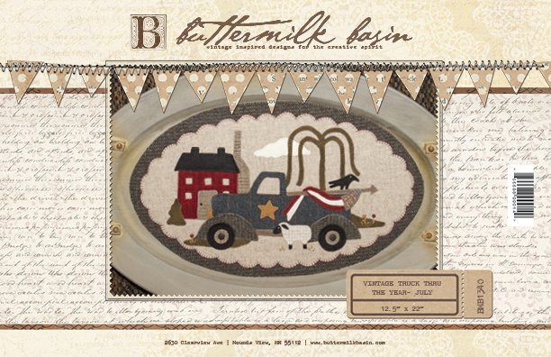 BMB1340, Pattern, Vintage Truck Thru The Year-Juli by Buttermilk Basin (English)