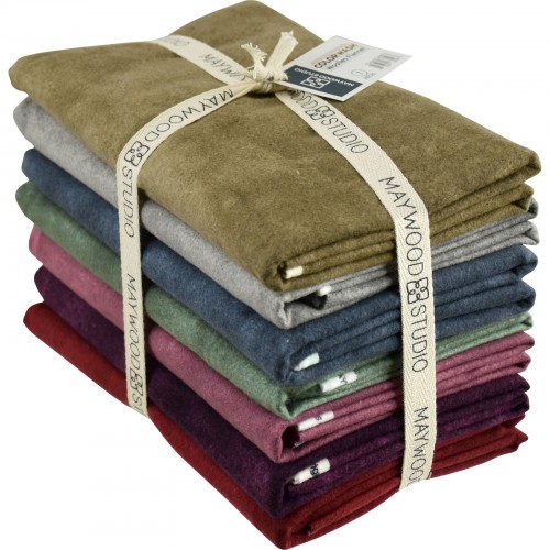 YD-MASCWWF-3, Color Wash, Flannel, Yard Bundle, Each 1 yard of 7 Colors, set 3  by Maywood Studio