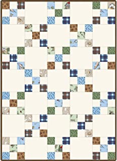 SALE! POD-MAS06-COZ, Cozy Cabin, Pre-cut Irish Chain Quilt (30" x 42")