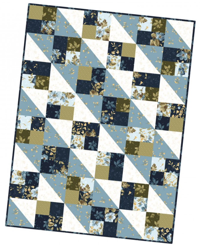SALE! English Coutryside, Pre-cut Four Square Quilt (36" x 48")