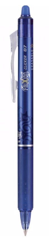 FriXion Clicker Gel Ball Pen Blue (Fine 0.7mm)