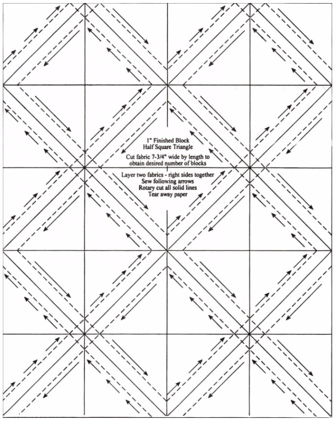 	ISEH100, 1" Finished Block Half-Square Triangles