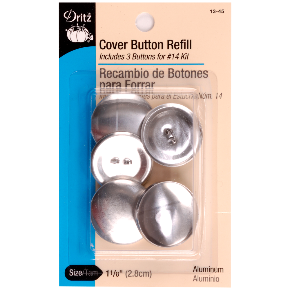 Cover Button Kit 1 1/8" (2.8cm), Includes 3 Buttons, Mold & Pusher