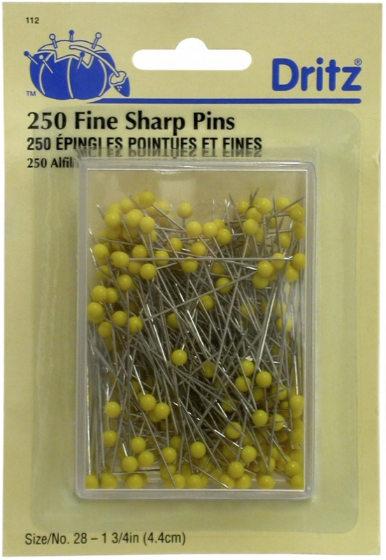 PIN FINE SHARP SIZE 28 1.75", 250 Pieces