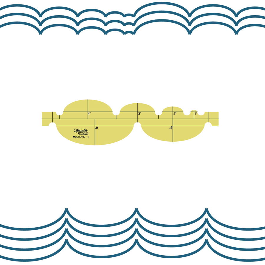 Westalee Design Multi Arc Rulers, Shallow Ovals - Low Shank