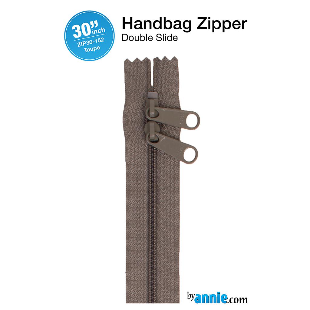 ZIP30-152, 30" Handbag Zippers - Double-slide (Taupe) ByAnnie
