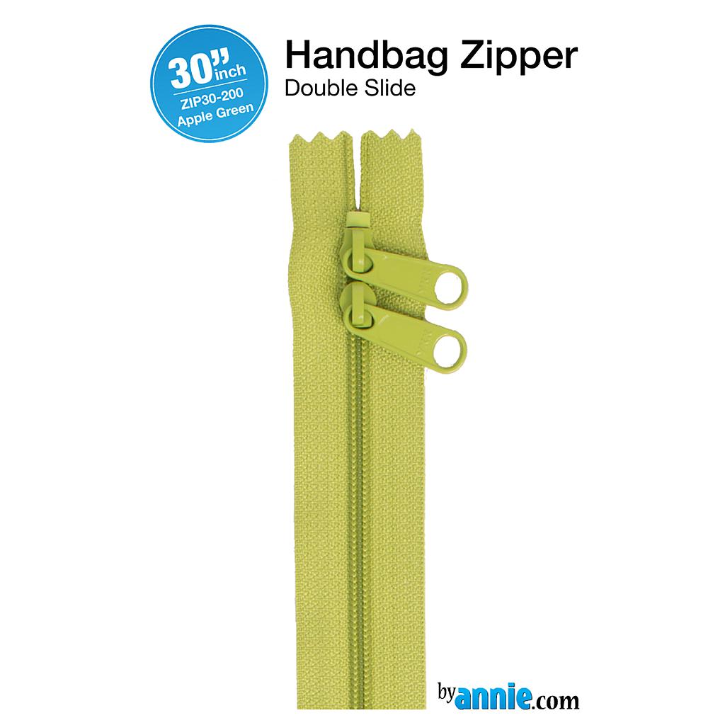 ZIP30-200, 30" Handbag Zippers - Double-slide (Apple Green) ByAnnie