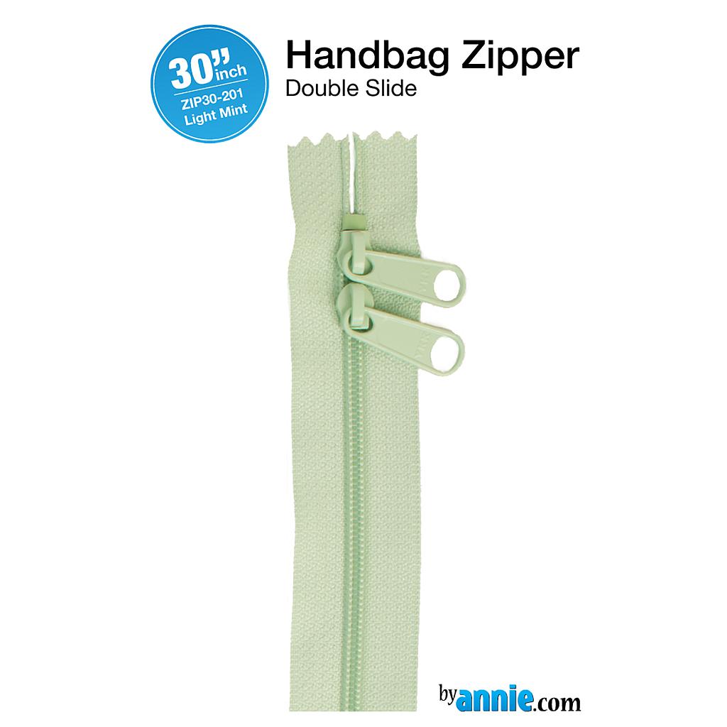ZIP30-201, 30" Handbag Zippers - Double-slide (Light Mint) ByAnnie