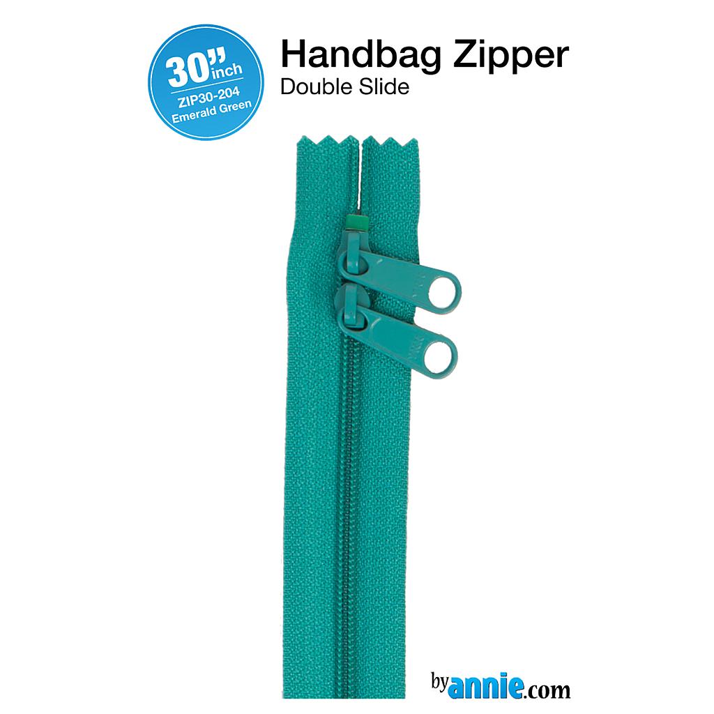 ZIP30-204, 30" Handbag Zippers - Double-slide (Emerald) ByAnnie