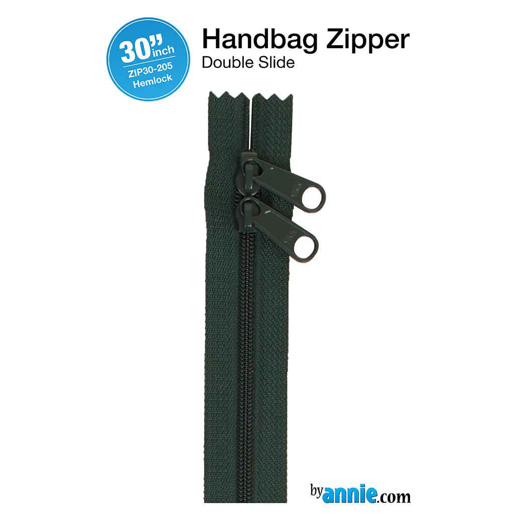 ZIP30-205, 30" Handbag Zippers - Double-slide (Hemlock) ByAnnie