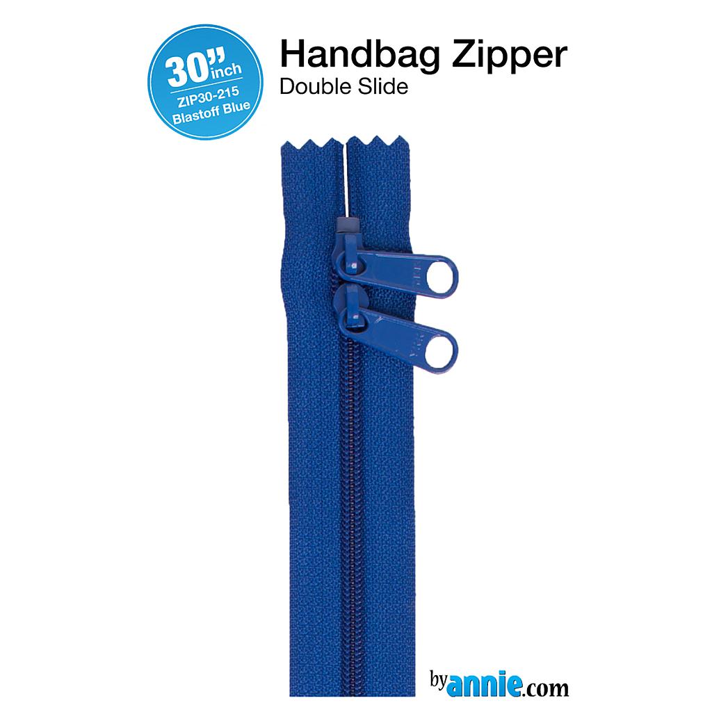 ZIP30-215, 30" Handbag Zippers - Double-slide (BlastoffBlue) ByAnnie