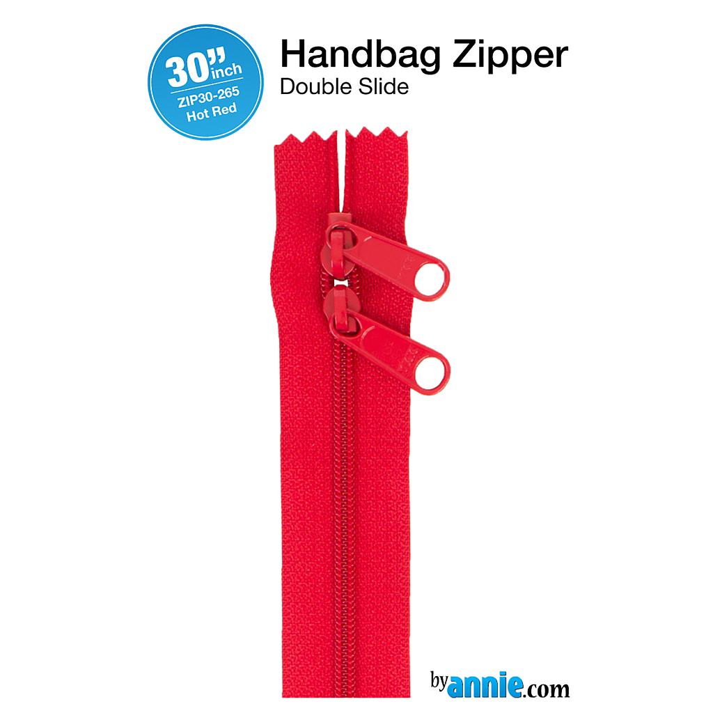 ZIP30-265, 30" Handbag Zippers - Double-slide (Hot Red) ByAnnie