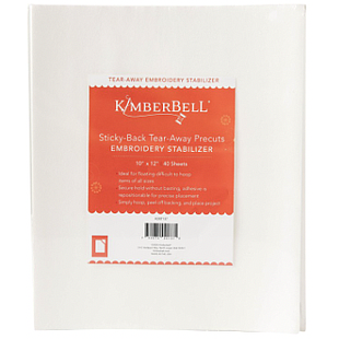 Sticky-Back Tear-Away Kimberbell Embroidery Stabilizer 12x 10 Yards